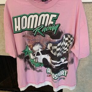 Boohoo Mens Pink Graphic Tee